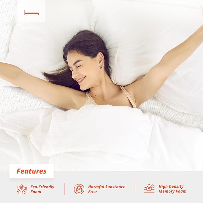 PrimaSleep Twin XL Mattress, 6 Inch Gel Memory Foam Mattress, Gel Infused for Comfort and Pressure Relief, CertiPUR-US Certified, Bed-in-a-Box, Medium Firm, Twin XL Size