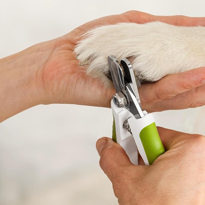 Dog Nail Clippers with Safety Guard - Pet Nail Clippers for Medium and Small Breed - Protective Nail Cutter, Safe Claw Trimmer, Ergonomic Toenail Scissors - Ebook Guide-Mewly Pet