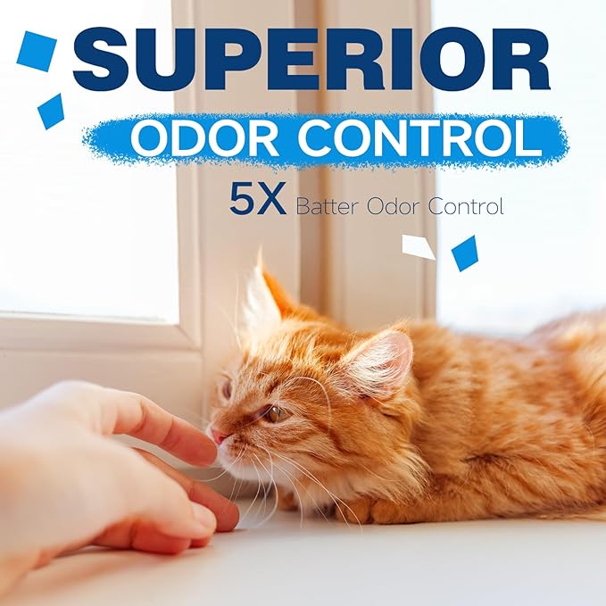 Made4Pets Cat Litter Crystals Kitty Litter Odor Control Crystal Litter Non Clumping No scooping Low Dust, Low Tracking, Lightweight, Dehydrates Waste,– 19.8 lbs (6 x 3.3 lb Packs)-Mewly Pet