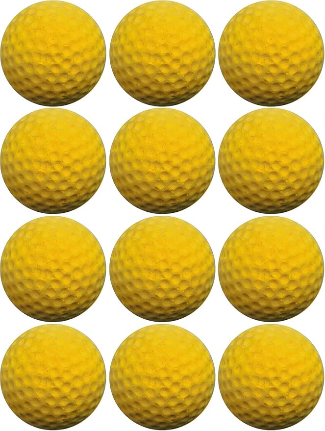 Cat Golf Balls for Indoor Cats Toy Ball Kitten Toys Interactive Cat Ball Sponge Foam Sponge Soccer Balls (Yellow)-Mewly Pet