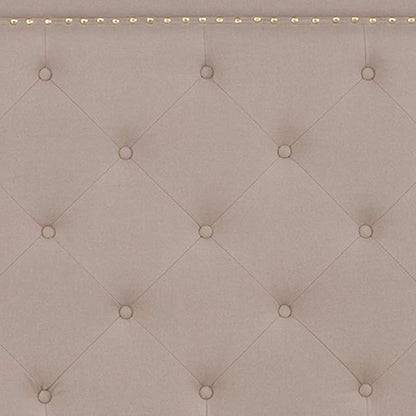 Flash Furniture Brighton Queen Size Tufted Upholstered Platform Bed in Beige Fabric