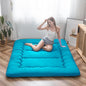 Japanese Floor Mattress Futon Mattress, Thicken Tatami Mat Sleeping Pad Foldable Roll Up Mattress Boys Girls Dormitory Mattress Pad Kids Floor Lounger Bed Couches and Sofas, Turquoise, Twin Size