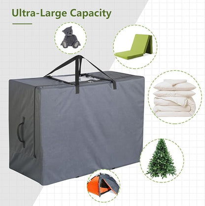 Cuddly Nest Folding Mattress Storage Bag - Heavy Duty Carry Case for Tri-Fold Guest Bed (Fits 6" Twin & Twin XL Mattress,Grey)