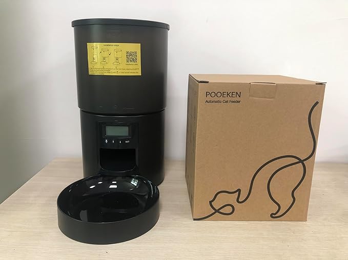 Automatic Cat Feeder Food Dispenser: 4L Timed Small Dog Dry Food Dispenser with 10s Voice - Distributeur Nourriture Chat Hund Programmable - Auto Pet Feeder with 1-6 Meals Per Day-Mewly Pet