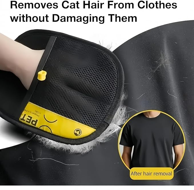 2PCS Pet Hair Remover Gloves, Pet Hair Removal Tool, Reusable Removal Tool for Couch, Furniture, Carpet, Car Seat, Cat Grooming Tools-Mewly Pet