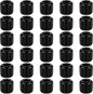 Suclain 20 Pieces 0.7 Inch Chime Candle Holder Small Candle Holders Ceramic Holder for Rituals, Spells, Vigil, Altar, Witchcraft, Wiccan Supplies(Black)