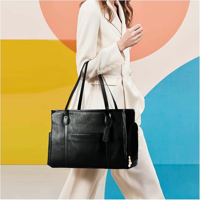 Stylish Dog Purse Carrier, Leather Pet Carrier Bag for Small Dogs Cats Puppy, Airline Approved Soft-Sided Carrier Black-Mewly Pet