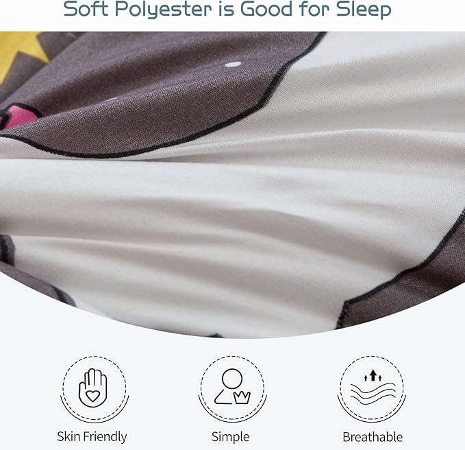 MAXYOYO Unicorn Pattern Futon Mattress, Padded Japanese Floor Mattress Quilted Bed Mattress Topper, Extra Thick Folding Sleeping Pad Breathable Floor Lounger Guest Bed for Camping Couch, Grey, Queen