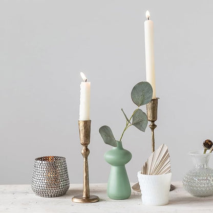 Creative Co-Op Hand-Forged Hammered Metal Taper, Antique Brass Finish Candle Holder