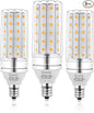 E12 LED Bulbs,12W LED Corn Light Bulb, E12 LED Bulb 100W Equivalent 1200 Lumen 3000K Warm White, Non-Dimmable LED Candelabra Light Bulbs, E12 Candelabra Base Chandelier Light Bulbs, Pack of 3