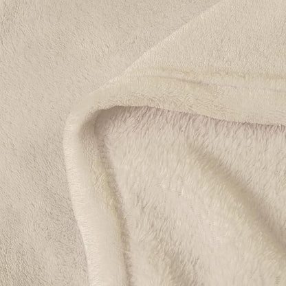 BEDELITE Fleece Blankets Queen Size Beige Throw Blankets for Bed, Luxury Plush Cozy Fuzzy Blanket 90x90 inches, Super Soft Warm Lightweight Throw Blanket All Seasons Suitable