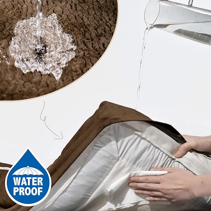 Comfort Expression Small Dog Beds Waterproof Orthopedic Foam Dog Sofa Beds for Medium Dogs Comfy Pet Bed with Washable Removable Cover & Non-Slip Bottom(Small,Chocolate Brown)-Mewly Pet