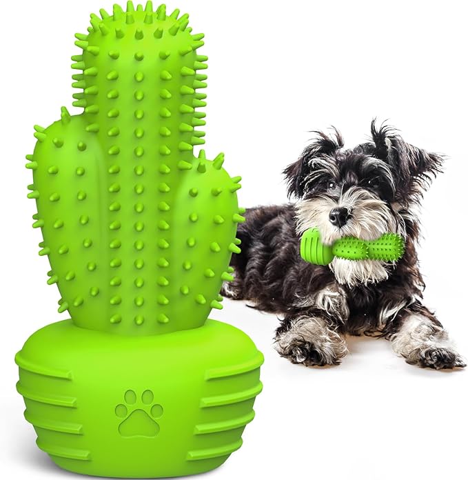 Christmas Dog Gifts, Dog Toys for Small Dogs Dog Toothbrush for Teething Cleaning, Rubber Squeaky Toys for Puppy-Mewly Pet