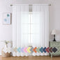 Aiyufeng Voile Sheer White Curtains - Transparent Light Weight Soft Window Treatment Curtain Panels with Rod Pocket Top for Patio Door/Living Room (W40 x L96, 2 Panels)
