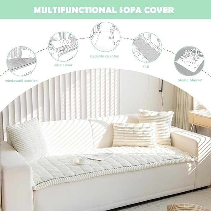 ZQFFB Pet Couch Cover Dogs Washable Non-Slip Couch Protector Pet Friendly Dog Mat for Couches and Sofas-Mewly Pet