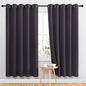 NICETOWN Greyish Purple Window Draperies and Curtains - Home Fashion Grommet Top Drape Panels for Bedroom (Set of 2, 66 by 72 Inch, Greyish Purple)