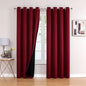 ChrisDowa 100% Blackout Curtains 120 inch Long for Bedroom with Black Liner, 2 Thick Layers Total Blackout Thermal Insulated Grommet Long Window Curtains 2 Panels Set (Burgundy, 52 x 120 Inch)