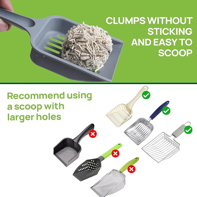 18lbs Tofu Cat Litter Clumping, Flushable, Dust-Free, Low Tracking, Lightweight, Ultra Absorbent and Fast Drying, 100% Natural Pea Husk Kitty Litter Solubility in Water, (9lbs×2bags)-Mewly Pet