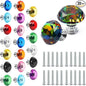 22 Pack Colorful Crystal Drawer Knobs, 30mm Glass Dresser Knobs Cabinet Diamond Shape Pulls Handle for Wardrobe, Kitchen, Bathroom, Cupboard(11 Colors)