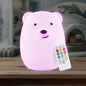 Lumipets Benny The Bear Squishy Silicone Night Light for Kids | Cute Night Light with Remote & Touch Control for Girls & Boys | 9 Color Changing Soft Portable Animal Lamp Comes with USB Cord