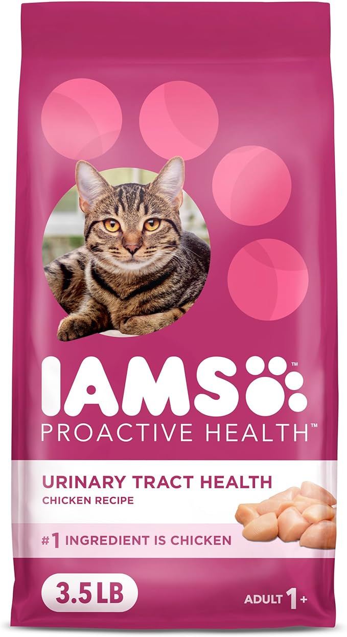 IAMS Proactive Health Adult Urinary Tract Healthy Dry Cat Food with Chicken, 3.5 lb. Bag-Mewly Pet