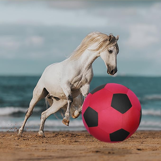 Herding Ball for Horse Ball & Cover 40" Large for Play Herding Ball Horse Toys for Horse (Red & Black)-Mewly Pet