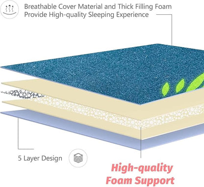 MAXYOYO Flamingo Japanese Floor Mattress Futon Daybed Cushion Boys Girls Foldable Bed Camping Futon Mattress for Adults Floor Lounger Bed Couches Topper, Twin Size