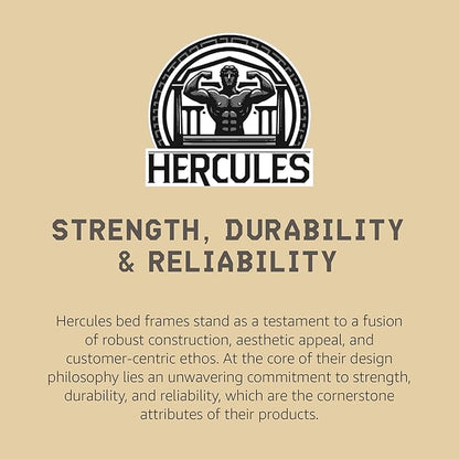 Hercules 4 Inch Low Profile Foundation Mattress Box Spring Replacement, Twin