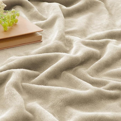 BEDELITE Fleece Blanket Linen Throw Blanket for Couch & Bed, Luxury Plush Cozy Fuzzy Blanket 50" x 70", Super Soft Warm Lightweight Fall Throw Blanket for Travel Camping