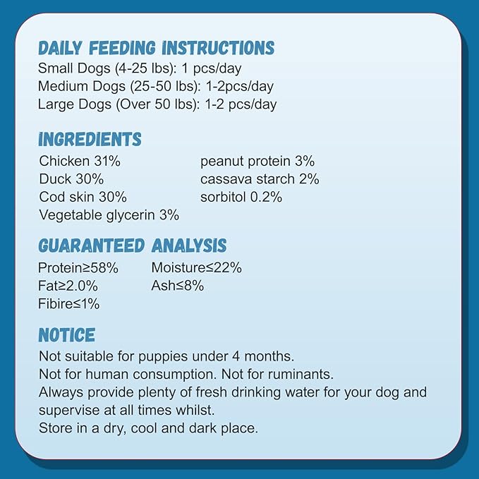 Dog Treats Chicken Duck Wrapped Cod Skin Sticks, Rawhide-Free, Grain-Free Dog Chewy Treats for Healthy Teeth and Coat,Training Treats for Small Medium Large Dogs, 9-10 Counts-Mewly Pet