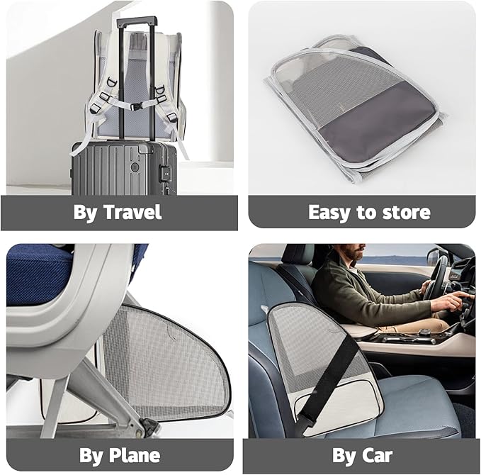 Cat Backpack Carrier,Pet Carrier Airline Approved for Small Dog Cat Puppy Kitten Bunny,Ventilated Mesh Design Animal Backpack for Hiking Camping Travel Bag (Creamy White)-Mewly Pet