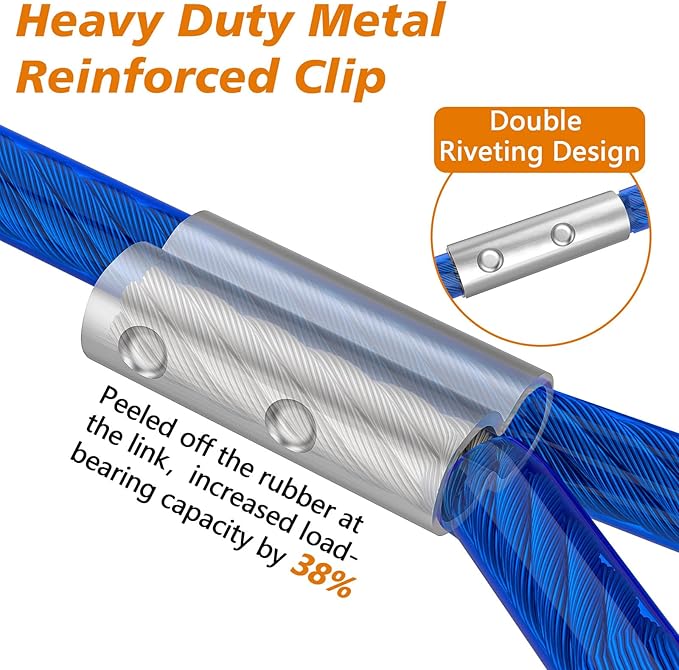 XiaZ 30ft Tie Out Cable for Dogs, Dog Leads for Yard Chew Proof, Heavy Duty Pet Tie Out Cable for Large Dogs Up to 250lbs,Durable Dog Runner Tether Line for Outdoor,Yard-Mewly Pet