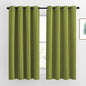 NICETOWN Fresh Green Curtain Panels for Living Room - Window Treatment Thermal Insulated Solid Grommet Vertical Drapes Window Treatments for Bedroom (Fresh Green, Set of 2, 46 by 63 Inch)