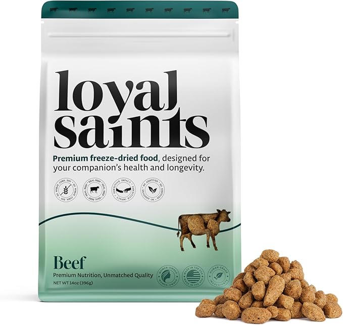 Freeze Dried Raw Dog Food - Premium Beef Flavor with High Protein and Grain Free Dog Food for Small or Large Breeds and Picky Eaters - Versatile as Meal Topper, Snack, and Treats, 5 Oz-Mewly Pet