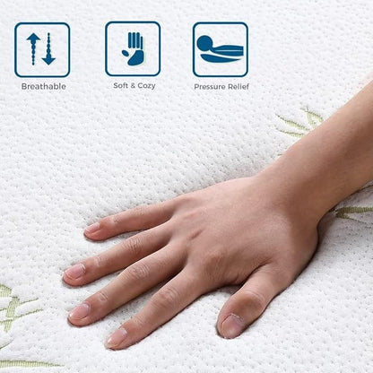 Inofia Full Folding Mattress, 6 Inch Trifold Memory Foam Mattress with Ultra Soft Removable Cover, Foldable & Portable Full Size Bed (73" x 52" x 6")