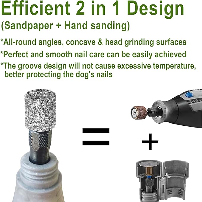 Diamond Dog Nail, 1/8'' Nail Tool for Dogs, for Animals Nail Care & Home Grinder Tools for Dogs and Animals-Mewly Pet