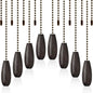 Boao 8 Pieces Ceiling Fan Pull Chains Extender Wooden Pendant Pull Chain Extension for Ceiling Light Lamp Fan(Coffee)