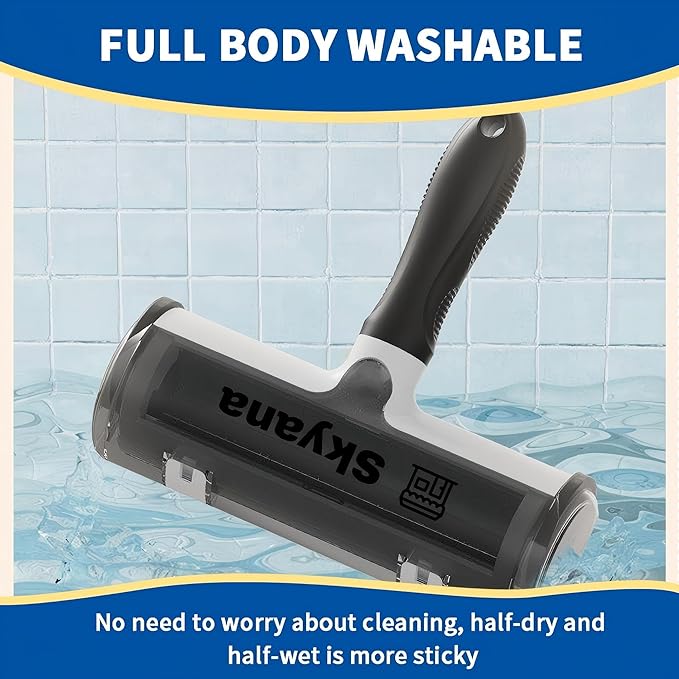 SKYANA Pet Hair Remover Roller Brush, Self-Cleaning Lint Roller for Dogs and Cats.hair removal for Fourniture,Couch,Carpet,Clothing,and bedding,portable,multiple surface.Removal tool.Lint Roller-Mewly Pet