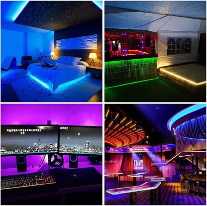 BTF-LIGHTING WS2812B RGB ECO LED Strip, Chasing Effects 5050SMD Individually Addressable 16.4FT 60Pixels/m 300Pixels Flexible Dream Color IP65 for Bedroom DIY Projects DC5V(No Adapter or Controller)