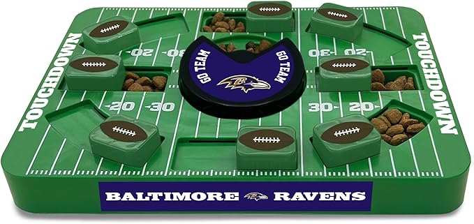 Pets First NFL Baltimore Ravens Large Puzzle Treat Toy for Dogs - Interactive Slow Feeding Toy, New Large Size-Mewly Pet