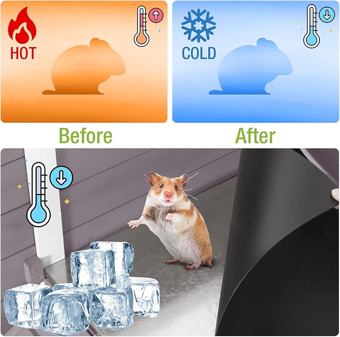 GUTINNEEN Rabbit Hutch Bunny House, 36.6" L Rabbit Cage with Anti Chewing Ramp, Guinea Pig Cage with Cooling Galvanized Sheet, Detachable Legs(Grey)-Mewly Pet