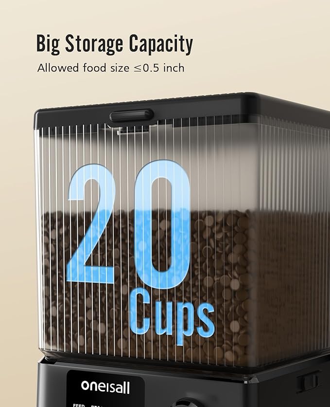 oneisall Automatic Cat Feeder with 5G WiFi, Automatic Cat Food Dispenser for 2 Cats Small Pets, 20 Cups/5L Timed Dry Food Dispenser with APP Control-Mewly Pet