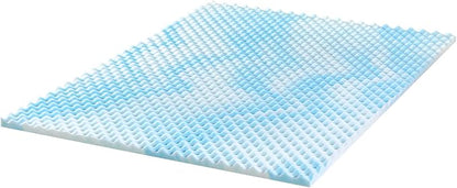 ZINUS 1.5 Inch Swirl Gel Cooling Memory Foam Mattress Topper, Smaller, More Convenient WonderBox Packaging, Cooling, Airflow Design, CertiPUR-US Certified, King