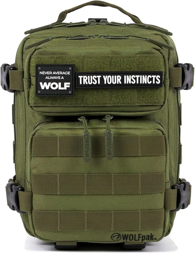 WOLFpak 9L Backpack Mini – OD Green-Mewly Pet