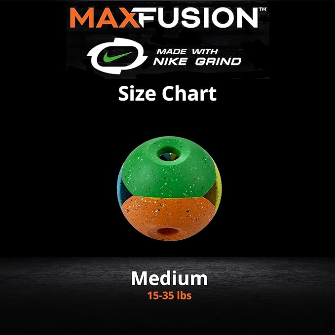 Max Fusion with Nike Grind, Arlee Quantum Treat Dispensing Dog Toy, Durable Dog Treat Toy, L-Mewly Pet