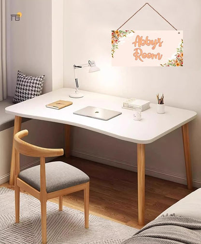 Personalized Flowers Sign Door Décor For Kids Room Custom Name Little Man Cave Wall Art Decor, Stars Floral Nursery Beautiful Art Plate For Girls Room Boys Bedroom