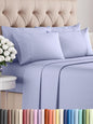 Queen 6 Piece Sheet Set - Comfy Breathable & Cooling - Ultra-Soft Hotel Luxury Bedding Set with 8-16 Inch Deep Pockets - 1 Flat & 1 Fitted Sheet & 4 Pillowcases - Wrinkle Free & Easy Care - Lavender
