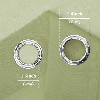 KEQIAOSUOCAI Sage Green Sheer Curtains - Grommet Light Filtering Window Treatment Voile Curtain Panels for Living Room (54 Wide 72 Long Per Panel,2 Panels)