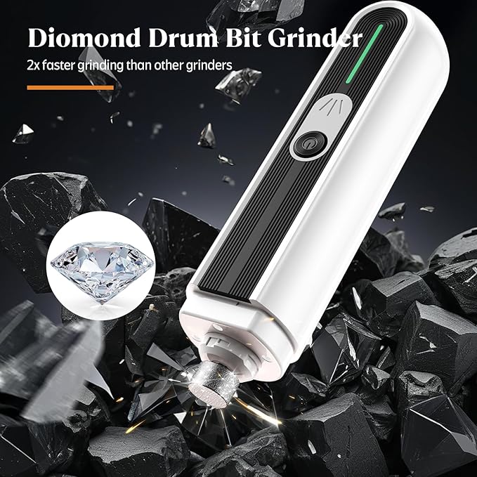 YABIFE 4-Lights Dog Nail Grinder, Easy Quick Locate Dog Nail Trimmers, for Puppy Paw Toenails or Pets from Small, Medium to Large, with Travel Lock, Whisper Quiet, Heavy Duty 3 Speeds-Mewly Pet