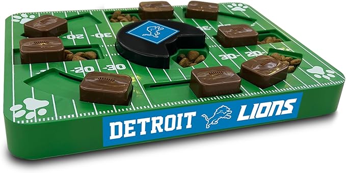 Pets First NFL Detroit Lions Puzzle Toy, Puzzle Treat Dog Toy, Interactive Dog Treat Toy, Dog Puzzle-Mewly Pet